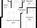 1-комнатная квартира - Волоколамское шоссе, 95/2 / ЖК Сити Бэй - фото 1