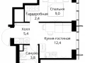1-комнатная квартира - Волоколамское шоссе, 95/2 / ЖК Сити Бэй - фото 1
