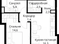 1-комнатная квартира - Волоколамское шоссе, 95/2 / ЖК Сити Бэй - фото 1