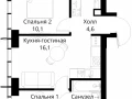 2-комнатная квартира - Волоколамское шоссе, 95/2 / ЖК Сити Бэй - фото 1