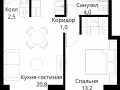 1-комнатная квартира - Волоколамское шоссе, 95/2 / ЖК Сити Бэй - фото 1