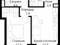 1-комнатная квартира - Волоколамское шоссе, 95/2 / ЖК Сити Бэй - фото 1
