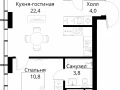 1-комнатная квартира - Волоколамское шоссе, 95/2 / ЖК Сити Бэй - фото 1