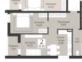 2-комнатная квартира, 52.95 м2 , 4 этаж, 9-я просека 2 линия - фото 1