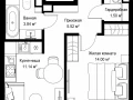 1-комнатная квартира - ул. Верейская, 29/42 / ЖК ВЕЕР - фото 1