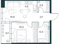 2-комнатная квартира - Орджоникидзе, 10 / ЖК SHIFT - фото 1