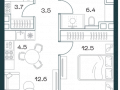 2-комнатная квартира - Орджоникидзе, 10 / ЖК SHIFT - фото 1
