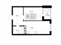 1-комнатная квартира, 47.01 м2 , 18 этаж, Советской Армии - фото 1