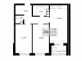 2-комнатная квартира, 64.71 м2 , 21 этаж, Советской Армии - фото 1