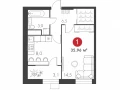 1-комнатная квартира - дом 14 А, 1 / ЖК Панова Парк - фото 1