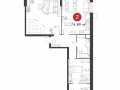 2-комнатная квартира - дом 14 А, 1 / ЖК Панова Парк - фото 1