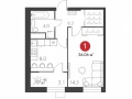 1-комнатная квартира - дом 14 А, 1 / ЖК Панова Парк - фото 1