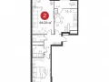 2-комнатная квартира - дом 14 А, 1 / ЖК Панова Парк - фото 1
