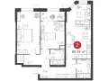 2-комнатная квартира - дом 14 А, 1 / ЖК Панова Парк - фото 1