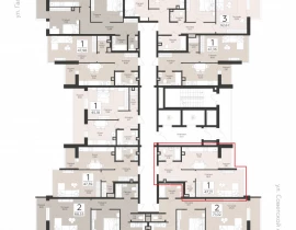 1-комнатная квартира, 47.21 м2 , 2 этаж, Советской Армии - план фото 1