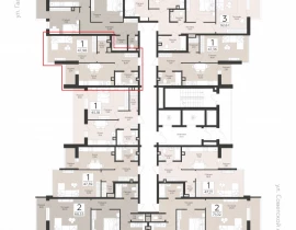 1-комнатная квартира, 47.98 м2 , 2 этаж, Советской Армии - план фото 1