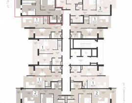 2-комнатная квартира, 62.75 м2 , 3 этаж, Советской Армии - план фото 1