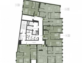 2-комнатная квартира, 78.03 м2 , 22 этаж, Ново-Садовая улица  - план фото 1