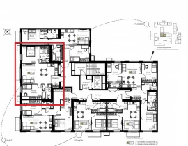 2-комнатная квартира, 70.44 м2 , 4 этаж, Спортивная - план фото 1