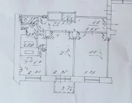 2-комнатная квартира, 60 м2 , 5 этаж, Ново-Садовая, 6 - план фото 1
