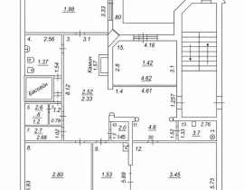 5-комнатная квартира, 202 м2 , 3 этаж, Фрунзе ул, 142 - план фото 1