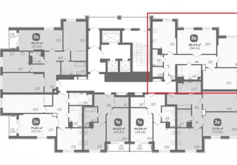 3-комнатная квартира - Советской Армии ул, 47 / ЖК СОВА - план фото 1