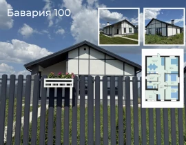 Дом 100 кв.м, КП Бавария парк с.п. Черноречье, пос. Чапаевка, ул. Луговая, проект   - фото 2