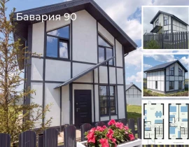 Дом 90.7 кв.м, КП Бавария парк с.п. Черноречье, пос. Чапаевка, ул. Луговая, проект - фото 2
