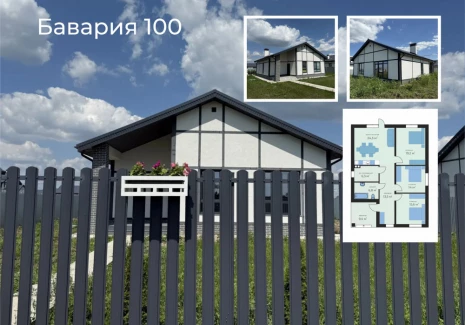 Дом 100 кв.м. КП Бавария парк с.п. Черноречье, пос. Чапаевка, ул. Луговая - фото 2