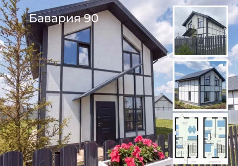 Дом 90.7 кв.м. КП Бавария парк с.п. Черноречье, пос. Чапаевка, ул. Луговая  - фото 6