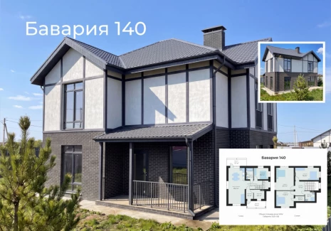 Дом 140 кв.м. КП Бавария парк с.п. Черноречье, пос. Чапаевка, ул. Луговая  - фото 2