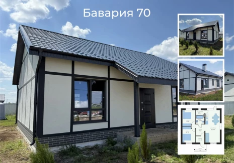 Дом 70 кв.м. КП Бавария парк с.п. Черноречье, пос. Чапаевка, ул. Луговая - фото 6