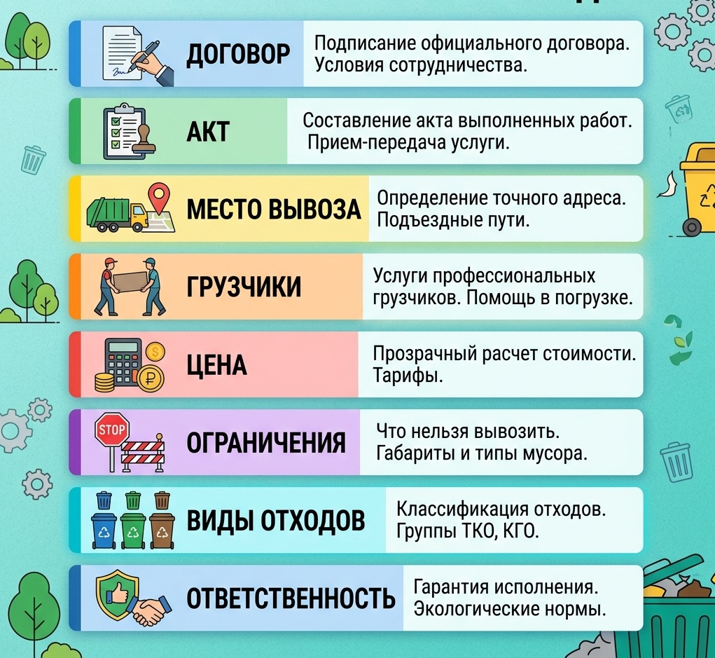 Проверочный список выбора компании для вывоза строительного мусора
